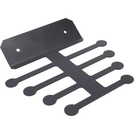 Support mural élastiques Fitness Rack en fer 7,5x6,1in pour sangles cordes ceintures design os de poisson gain de place (1/4)