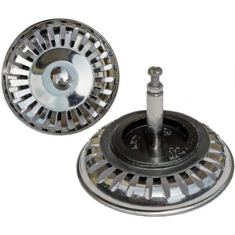 Passoire à panier universelle 7,6 cm (80 mm), pour évier avec robinet décentré / acier inoxydable (1/4)