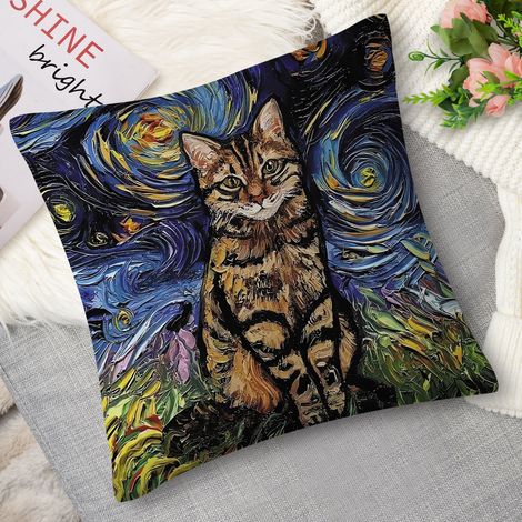 Housse de coussin,Coussin décoratif chien vintage, rétro (1/5)