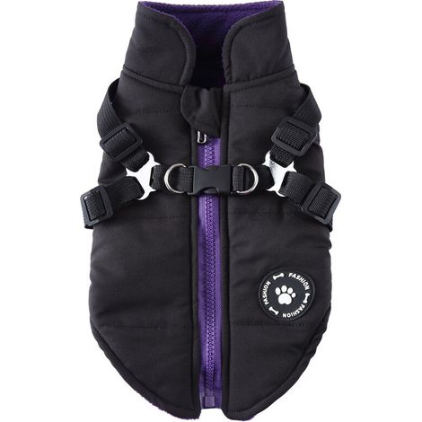 Autumn and winter dog clothes, warm waterproof cotton padded pet clothes (S)