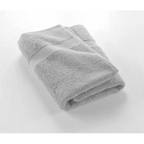 Drap de Bain 90x150 cm - 100% Coton - Gris (1/5)