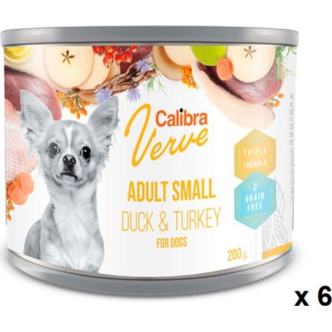 Calibra Dog Gf Verve Adult Small Pato Y Pavo Box 6x200gr