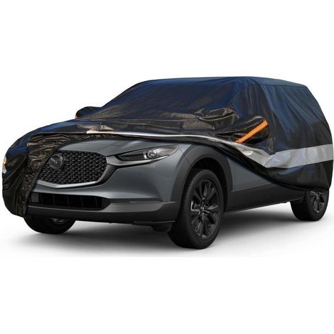 Autoabdeckung 10 Schichten Wasserdicht Atmungsaktiv für Mazda CX-30 (2019-2022) Schwarz (1/5)
