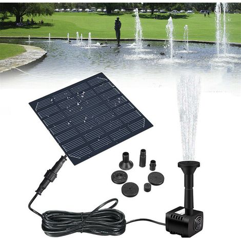 Fontaine solaire carrée, kit de pompe solaire, fontaine paysagère, point d'eau extérieur, fontaine de jardin, fontaine d'extérieur, idéale pour les aquariums