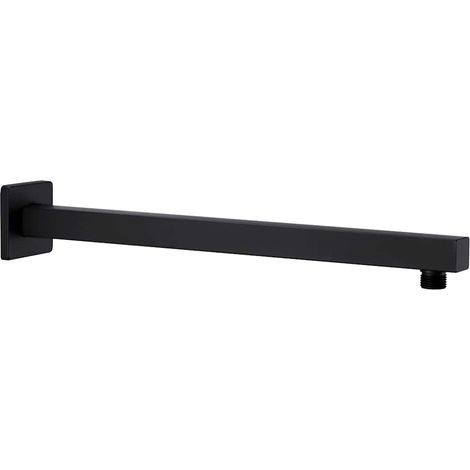 vidaXL Bras de support de douche Carré Inox 201 Noir 40 cm (1/5)