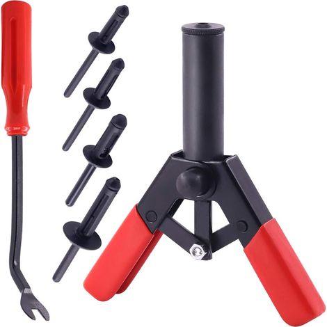 Lot de 42 Pistolets à Rivets en Plastique, Outil de Retrait de Fixation et Assortiment de Rivets Pop universels pour l'installation et Le Retrait de Panneaux de Porte de Voiture (1/5)