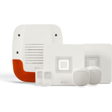 Delta Dore – Kit alarme sans fil – Alimentation secteur – Puissance sonore 110dB – Portée 300m – 2 télécommandes incluses