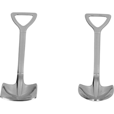 Lot de 2 cuillères à café en acier inoxydable à long manche, cuillères à glace, à dessert et à thé, accessoires de cuisine et de pique-nique, lumière vive (1/5)