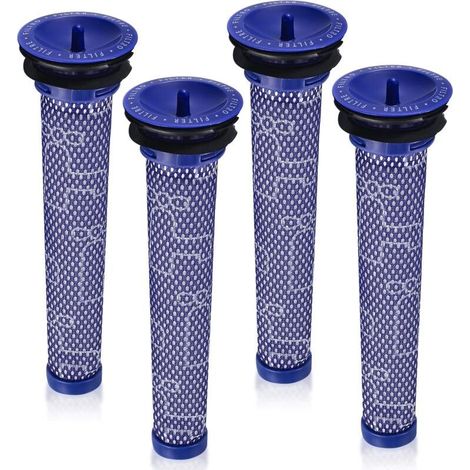 4 Pièces Filtres Pré-Moteur de Rechange pour Aspirateur, Pré-filtre de Poussière de Rechange, Compatibles avec Dyson V6 V7 V8 SV09 DC58 DC59 DC61 DC62 Pièces (1/4)