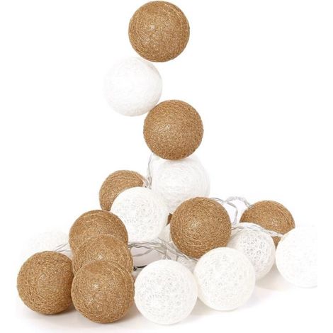 Guirlande Lumineuse à Led "20 Boules" 315cm Or (1/2)