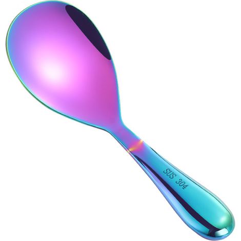 Louche À Riz En Acier Inoxydable - Cuillère De Service Antiadhésive - Pour Cuisine Quotidienne Et Céréales - 1 Pièce (1/5)