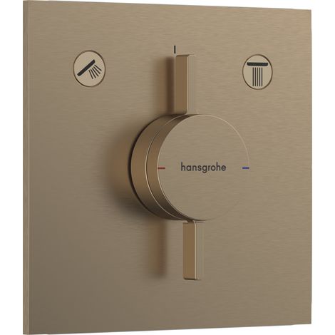 Hansgrohe DuoTurn E - Unterputzarmatur, für 2 Verbraucher, Bronze gebürstet 75417140