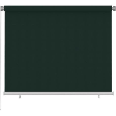 Store roulant d'extérieur 185 (l) x 140 (H) cm vert foncé HDPE vidaXL