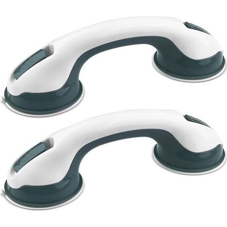 Duschgriffe für Senioren – Saugnapf für Badewanne und Badewanne, ohne Bohren, für Kinder, Menschen mit Behinderung und Senioren (Grün) – 2er-Set (1/5)