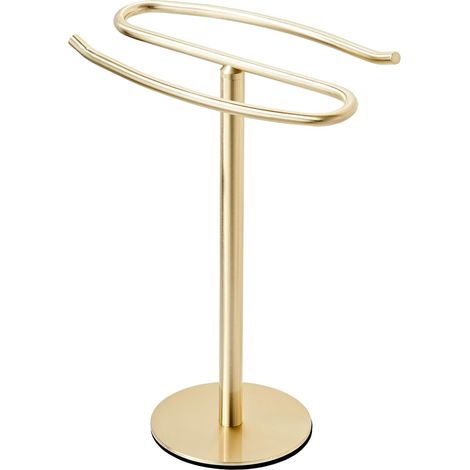 Toallero de acero inoxidable SUS304 de color dorado, apto para baños, cocinas y fregaderos. (1/4)
