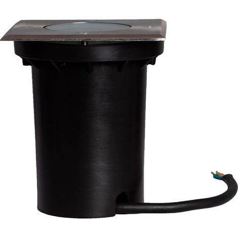 Ledkia – Spot encastrable extérieur carré inox IP67 – 40W GU10 – Pour installations extérieures – Design élégant et discret