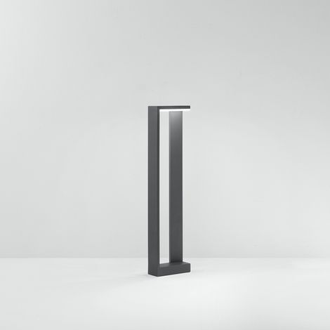 Quad paletto in alluminio antracite opaco LED 10W 3000K CRI80 220-240V 50/60Hz 800Lm IP65 H.60CM (1/3)