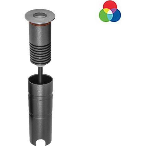 Faretto incasso esterno redo group xground rgb gd01rgb40 12v ip67 aisi316 ik06 spot incasso luce colorata