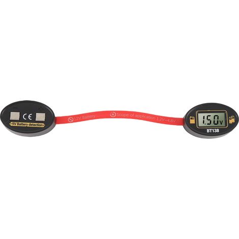 Tester magnetico per batterie, rilevamento rapido, rilevatore di livello digitale portatile ad alta precisione per batterie da 1,2-4,8 V e 9 V. (1/5)