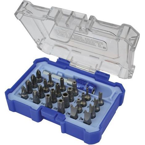 Faithfull 25-Piece Quick-Change S2 Security Bit Set - 1/4in Hex Drive (1/3)