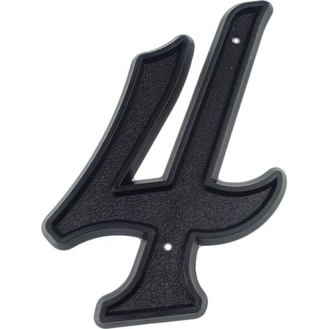Numéro de maison de 5,5 pouces (139mm) Numéros de porte modernes Numéros d'adresse du domicile de la rue, plastique ABS noir (1/5)