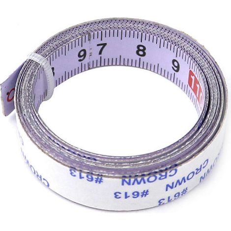 Règle de mesure centrée de 1/2/3/4/5/6 m, ruban métrique auto-adhésif en acier inoxydable (1/5)