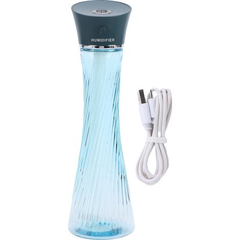 Small Desktop Humidifier 250ml Quiet Clear USB Portable Slim Cool Mist Humidifier for Indoor Office Car Dark Green (1/4)