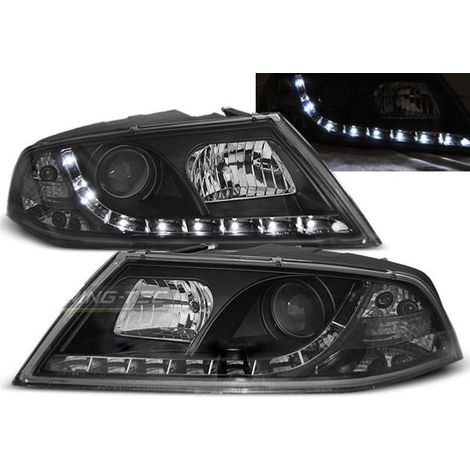 Paire de feux phares Skoda Octavia 04-08 Daylight led noir-27361814 (1/2)