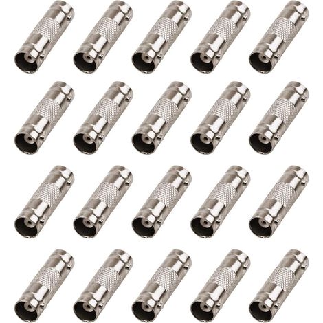 Lot de 20 BNC Femelle à Femelle Connecteur, Connecteur Adaptateur BNC, Adaptateur Connecteur Droit (1/5)