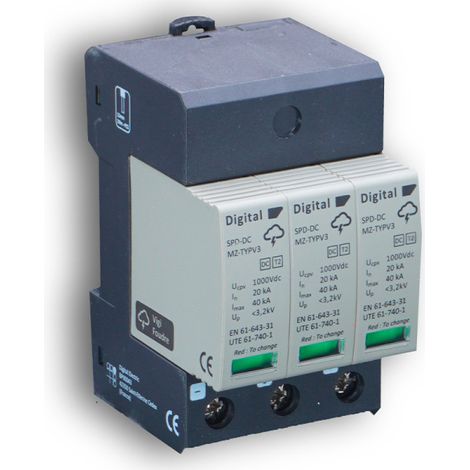 Parafoudre 1500Vdc/Imax40kA/Type II - Digital electric 08406