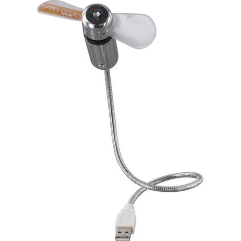 Ventilador de ordenador，USB，Con pantalla LED de hora，Perfecto para ordenadores de sobremesa，portátiles y tabletas (1/5)