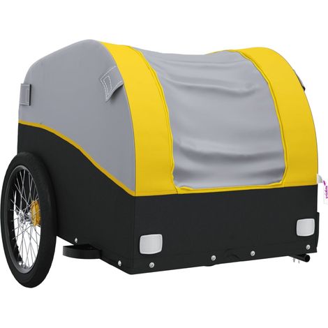 Remorque chariot transport de vélo 30 kg fer jaune (1/5)