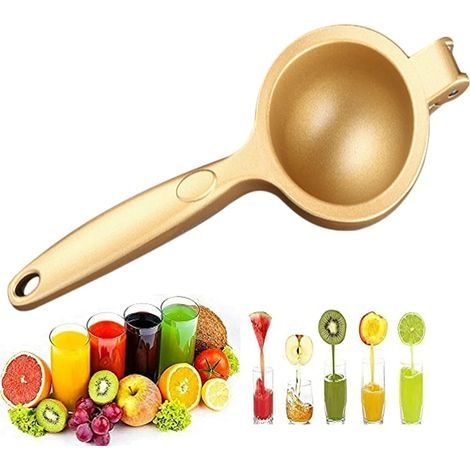 Mini-Zitruspresse, tragbar, sicher und gesund, hängende Fruchtpresse (gold) (1/3)