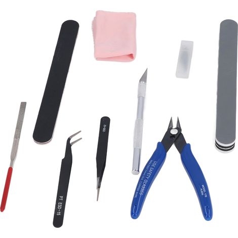 Modellbau-Werkzeugset: Zange, Pinzette, Feile, Messer, Gravierset, DIY-3D-Druck (1/5)