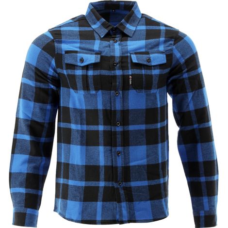Chemise en flanelle, chemise de bûcheron, chemise de travail bleue/noire, taille L