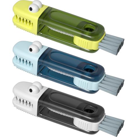 [NUNCA USADO]3 cepillos para tapa de botella 3 en 1 para tapa de taza, juego de cepillos de limpieza para tapa de vaso con pajita y cepillo de limpieza, cepillo portátil multiusos para botellas de agu (1/5)