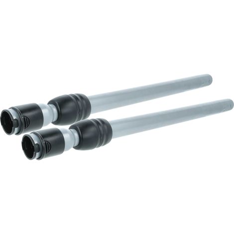 vhbw 2x Tube compatible avec Siemens VS08GP1269, VS08GP1266/15, VS08GP1266/14 aspirateur - raccord 35 mm, 61 - 99cm, noir / argenté
