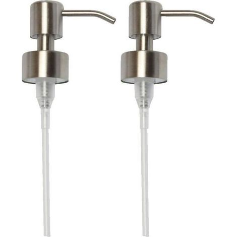 Bomba de repuesto de 2 piezas para dispensador de jabón líquido de 28 mm - Acero inoxidable, acabado cepillado (1/5)