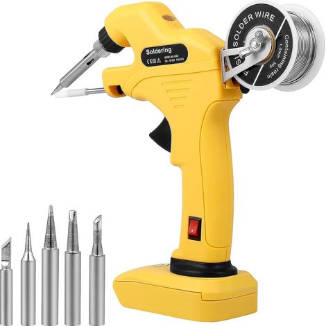Mu 30W 18-24V 200-480 Soldering Iron Kit, Cordless Soldering Iron with Adjustable Temperature, Fast Heating, Battery-Powered Soldering Tool for Comp