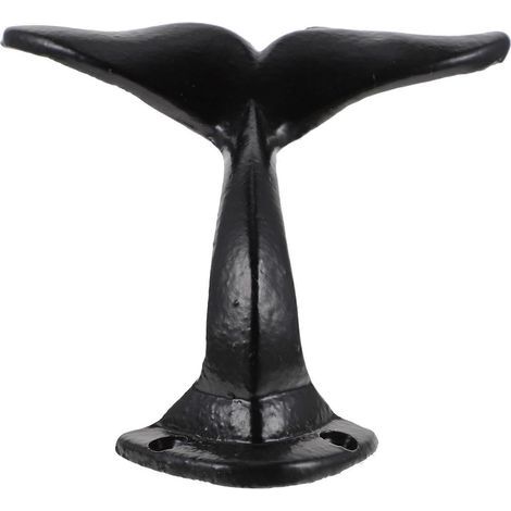 Dekorativer Wandhaken aus Eisen in Form einer Walflosse, vielseitig verwendbar, z. B. als Handtuch- oder Taschenhaken – 13 x 13 x 9 cm (1/4)