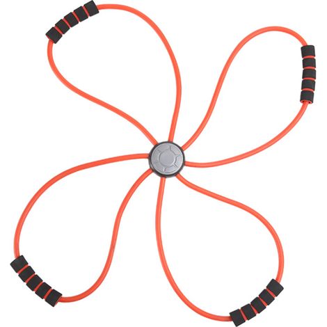 Bandes De Résistance Avec Poignées - Tube Élastique En Latex Naturel Pour Entraînement Fitness Et Rééducation - Rouge - Lot De 1 (1/5)