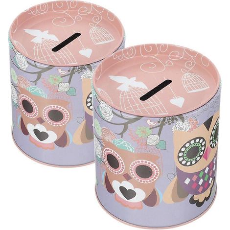 Lot de 4 tirelires en forme de hibou, pour que les enfants puissent économiser de l'argent. (1/5)