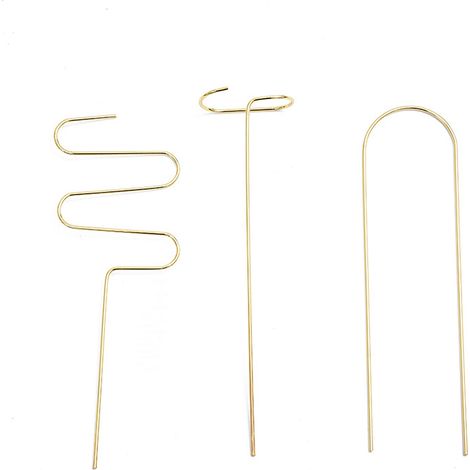 Tuteur de plantes décoratif en métal Rust-Free, Support vertical 28cm doré pour jardins et espaces intérieurs, set de 3 structures élégantes pour plantes grimpantes. (1/5)