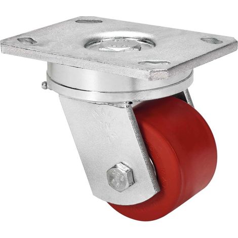 rueda giratora placa 10slr80-kib nylon-poliur.marron eje bolas (1/3)