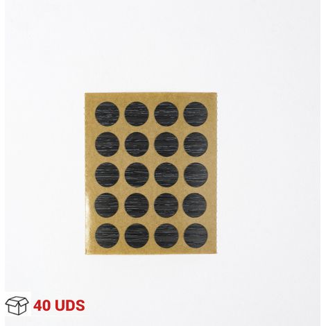 Tapones para Ocultar Tornillos Embellecedor Tapa Tornillos Fabricado en PVC Acabado en Wengué Medidas 12120,5 mm 40 Unidades - (1/5)