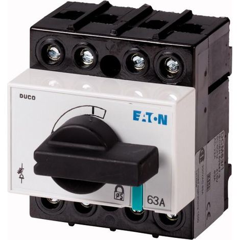 Inter. sec. 3 P+N 63 A complet plages de raccordement verticales001314004 EATON DCM-63/1