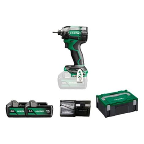 Visseuse à choc sans fil HiKOKI (1/4") 18V WH18DC (5,0 Ah) (HSC II)