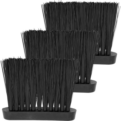 Lot de 3 têtes brosse rechange pour cheminée, avec poils en plastique (1/5)