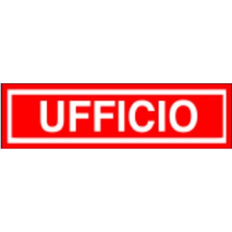 Cartello Segnaletico - Segnaletica Adesiva Ufficio sfondo Rosso 4x15 cm