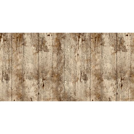 Adhésif décoratif bois vieilli 200 x 45 cm – PVC résistant – Découpe facile sans bulles d'air – Pour meubles et aménagements intérieurs – CPM